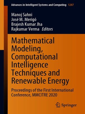 cover image of Mathematical Modeling, Computational Intelligence Techniques and Renewable Energy